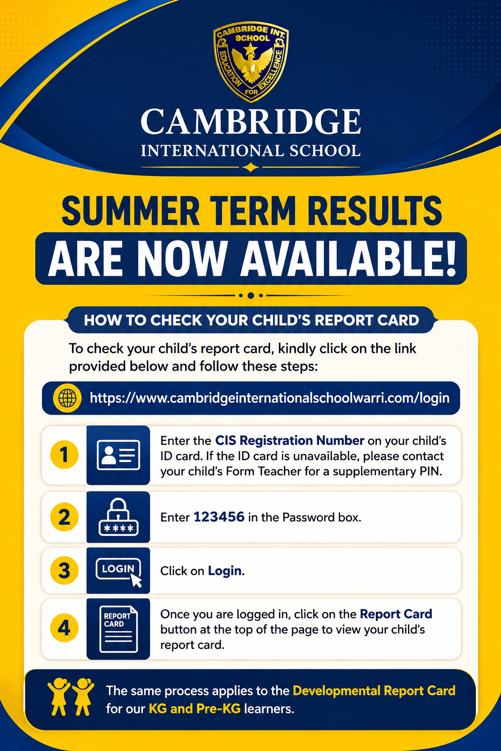 SUMMER TERM ACADEMIC RESULTS HAVE BEEN RELEASED
