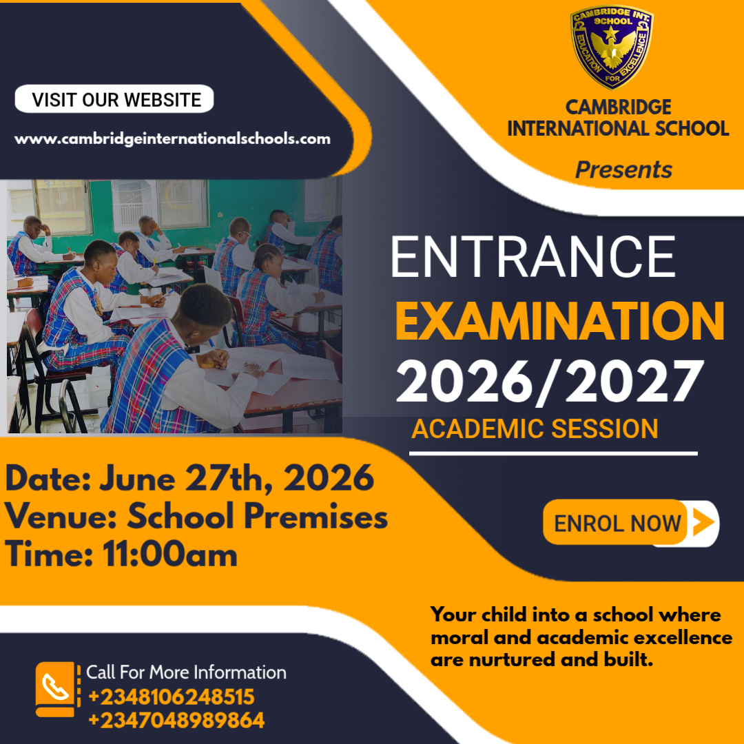 Admission Open: Entrance Examination for 2026/2027 Academic Session